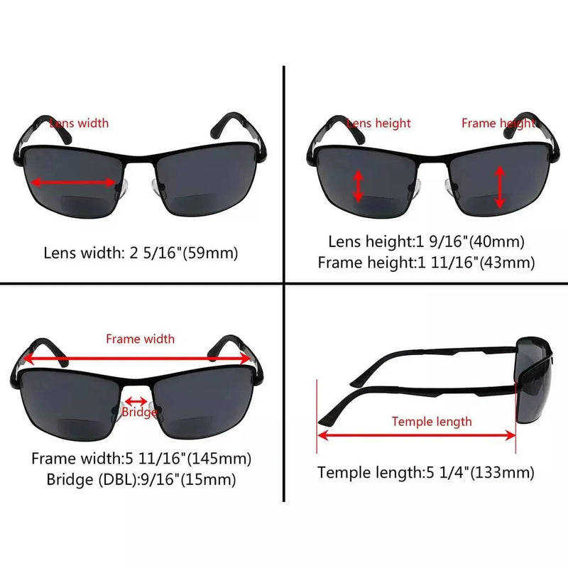 eyekeeper.com 3 Pack Bifocal Sunglasses Sunshine Readers Outdoor Reading Glasses SG802 Sunglasses
