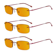 eyekeeper.com 3 Pack Blue Light Blocking Reading Glasses DSWK8 Eyeglasses