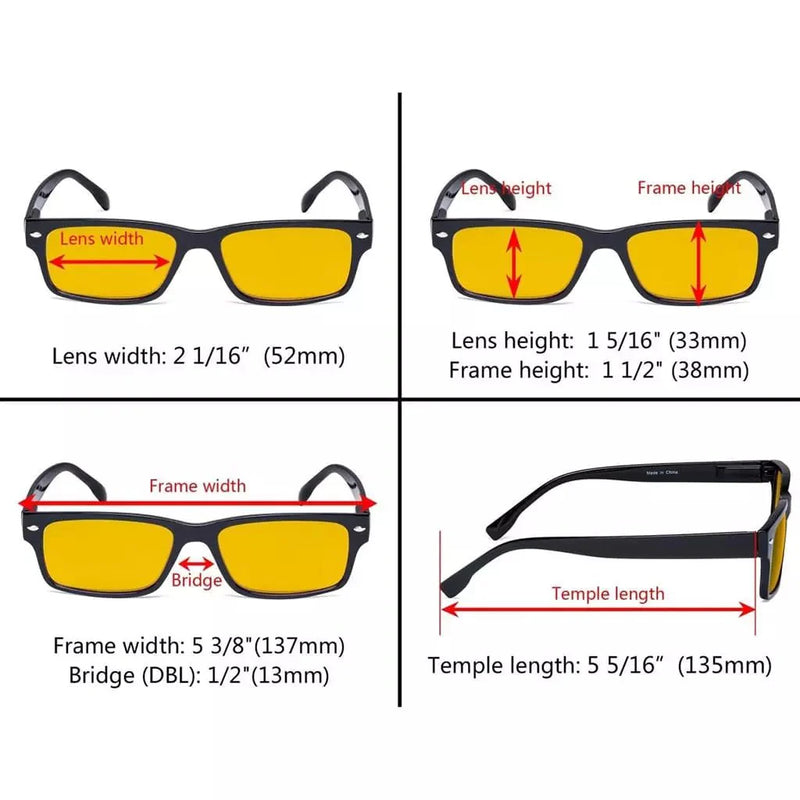 eyekeeper.com 3 Pack Blue Light Blocking Reading Glasses HP108 Eyeglasses