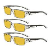 eyekeeper.com 3 Pack Blue Light Blocking Reading Glasses HPXM01 Eyeglasses