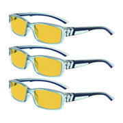 eyekeeper.com 3 Pack Blue Light Blocking Reading Glasses HPXM01 Eyeglasses