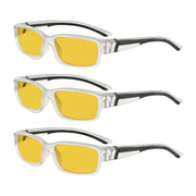 eyekeeper.com 3 Pack Blue Light Blocking Reading Glasses HPXM01 Eyeglasses