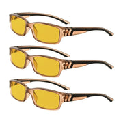 eyekeeper.com 3 Pack Blue Light Blocking Reading Glasses HPXM01 Eyeglasses