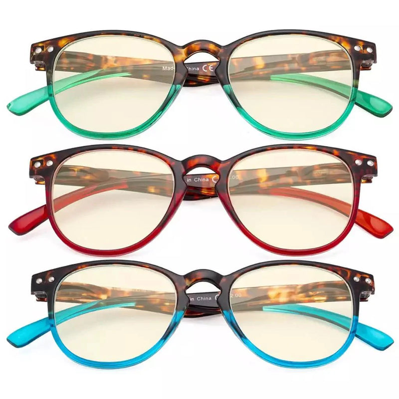 eyekeeper.com 3 Pack Blue Light Blocking Reading Glasses TM060D Eyeglasses