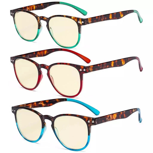 eyekeeper.com 3 Pack Blue Light Blocking Reading Glasses TM060D Eyeglasses