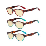 eyekeeper.com 3 Pack Blue Light Blocking Reading Glasses TM074D Eyeglasses