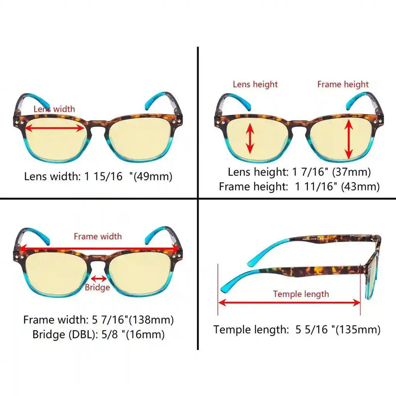 eyekeeper.com 3 Pack Blue Light Blocking Reading Glasses TM079D Eyeglasses