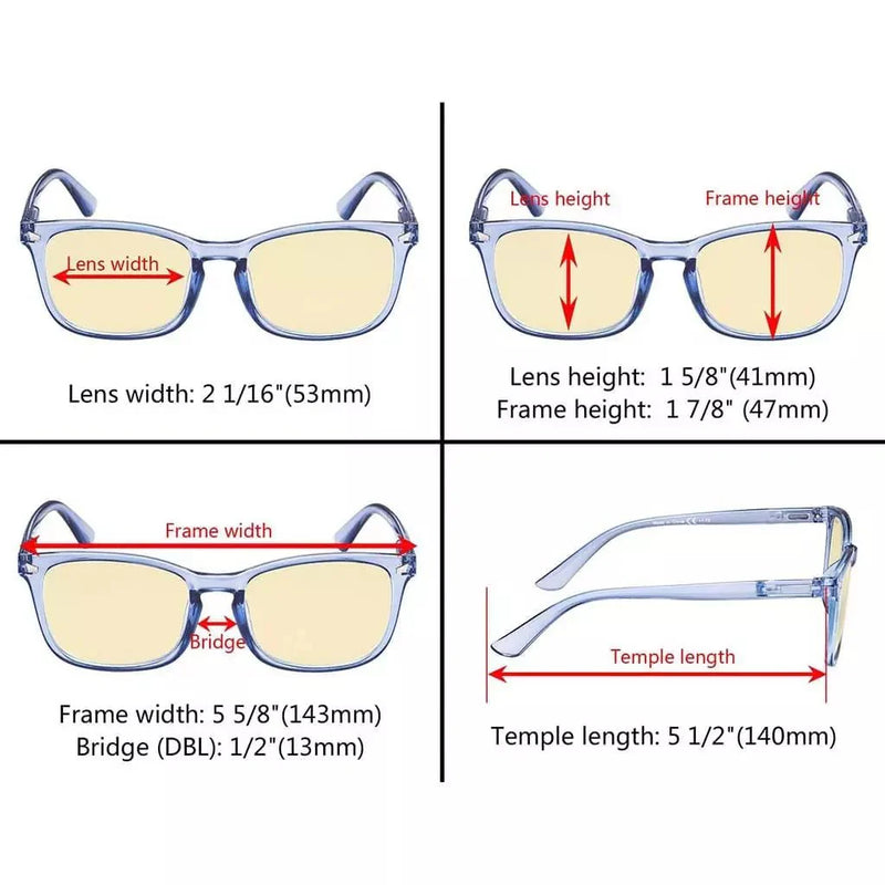 eyekeeper.com 3 Pack Blue Light Blocking Reading Glasses TMCGT1801 Eyeglasses