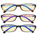 eyekeeper.com - 3 Pack Patterned Blue Light Blocking Reading Glasses TMCG908