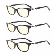 eyekeeper.com 3 Pack Blue Light Filter Reading Glasses CGA0073 Eyeglasses