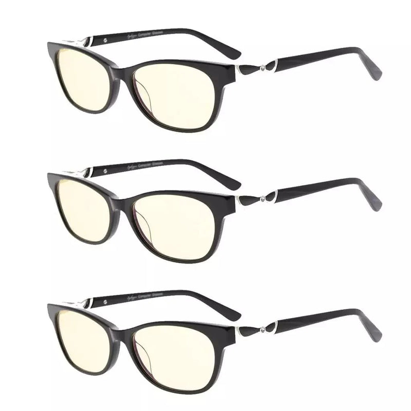 eyekeeper.com 3 Pack Blue Light Filter Reading Glasses CGA0073 Eyeglasses