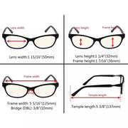 eyekeeper.com 3 Pack Blue Light Filter Reading Glasses CGA0073 Eyeglasses