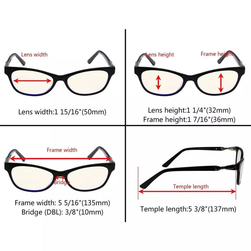 eyekeeper.com 3 Pack Blue Light Filter Reading Glasses CGA0073 Eyeglasses