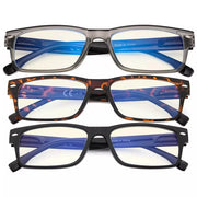 eyekeeper.com 3 Pack Blue Light Filter Reading Glasses Computer Readers UVR108 Eyeglasses