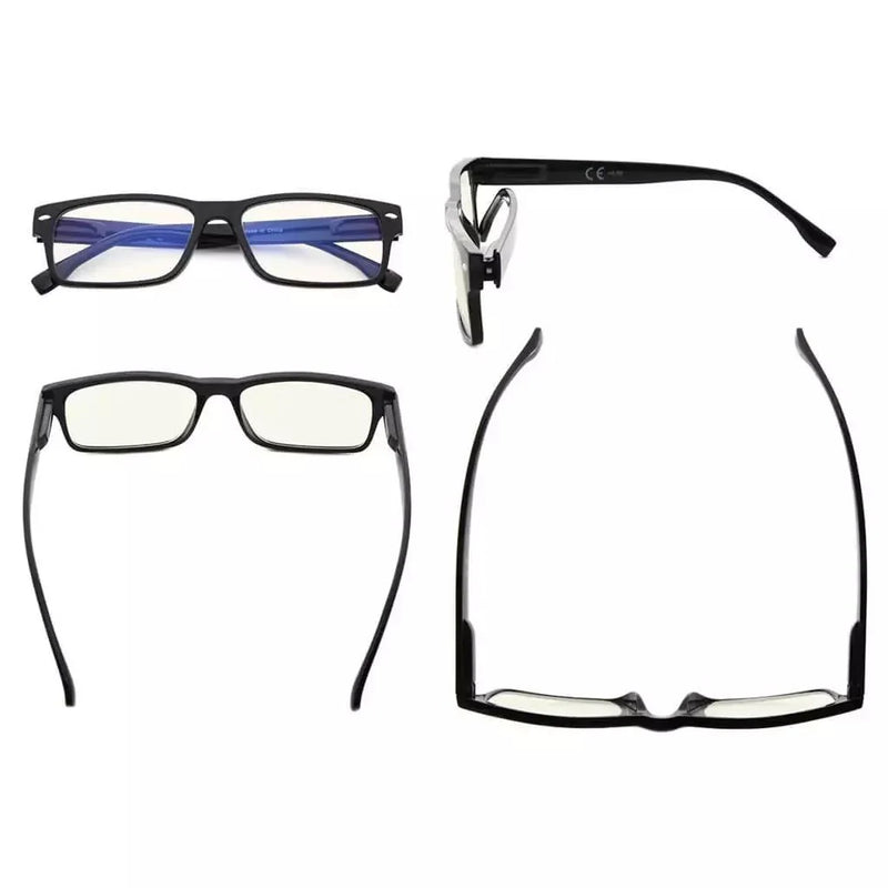 eyekeeper.com 3 Pack Blue Light Filter Reading Glasses Computer Readers UVR108 Eyeglasses