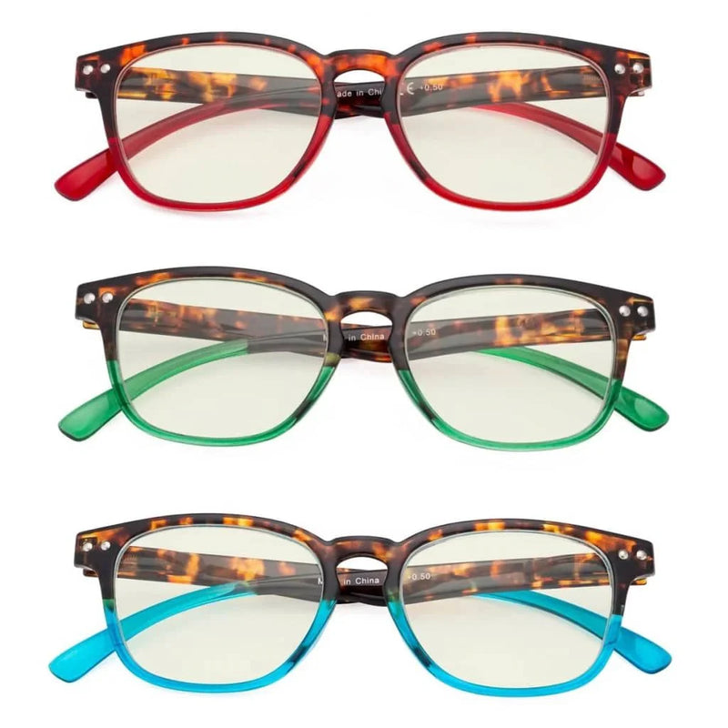 eyekeeper.com 3 Pack Blue Light Filter Reading Glasses UVR079D Eyeglasses