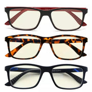 eyekeeper.com 3 Pack Blue Light Filter Reading Glasses UVR163 Eyeglasses