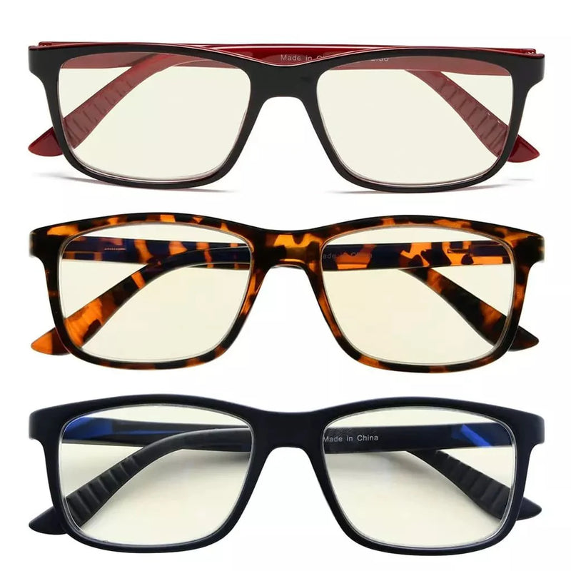 eyekeeper.com 3 Pack Blue Light Filter Reading Glasses UVR163 Eyeglasses