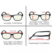 eyekeeper.com 3 Pack Blue Light Filter Reading Glasses UVR163 Eyeglasses