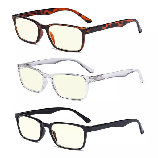 eyekeeper.com 3 Pack Blue Light Filter Reading Glasses UVR898 Eyeglasses