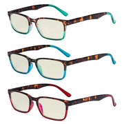 eyekeeper.com 3 Pack Blue Light Filter Reading Glasses UVR898D Eyeglasses