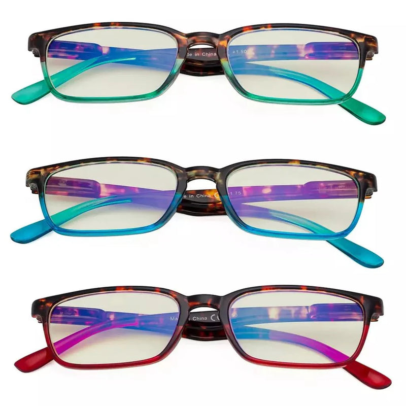 eyekeeper.com 3 Pack Blue Light Filter Reading Glasses UVR898D Eyeglasses