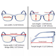 eyekeeper.com 3 Pack Blue Light Filter Reading Glasses UVRT1801 Eyeglasses
