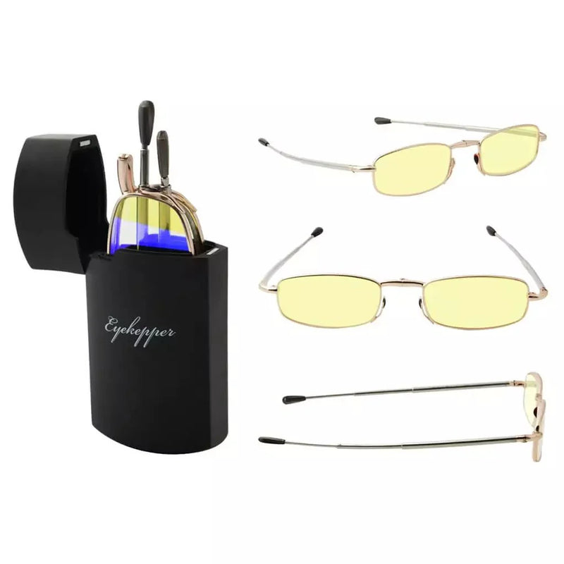 eyekeeper.com 3 Pack Blue Light Filter Reading Glasses with Folding Arms CG15080 Eyeglasses