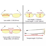 eyekeeper.com 3 Pack Blue Light Filter Reading Glasses with Folding Arms CG15080 Eyeglasses