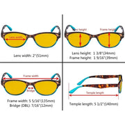 eyekeeper.com 3 Pack Cat-eye Blue Light Blocking Reading Glasses HP074D Eyeglasses