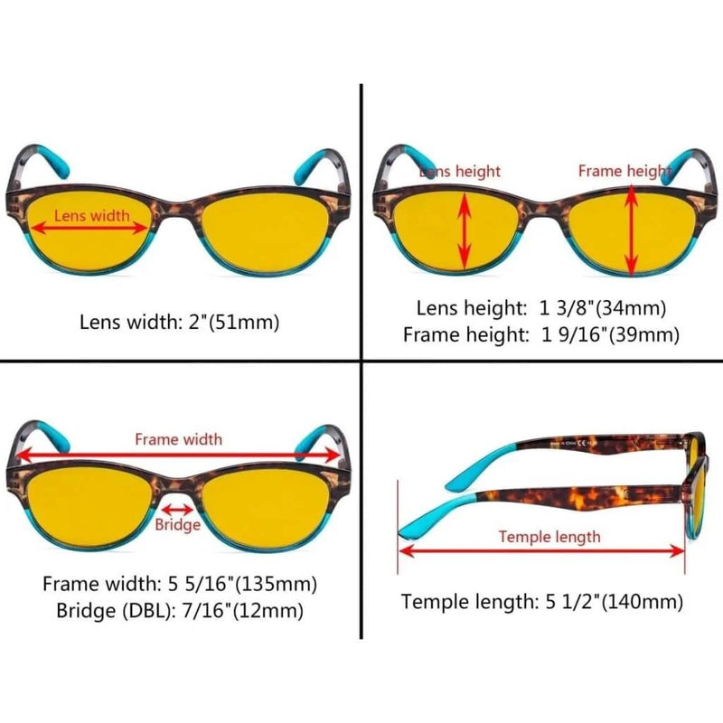 eyekeeper.com 3 Pack Cat-eye Blue Light Blocking Reading Glasses HP074D Eyeglasses