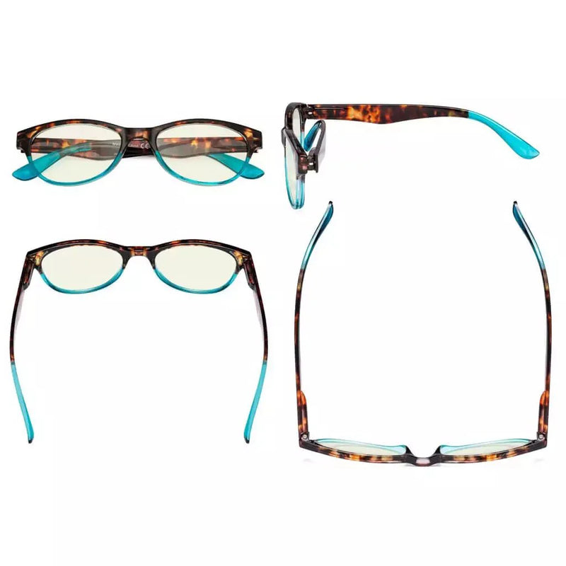 eyekeeper.com 3 Pack Cat-eye Blue Light Filter Reading Glasses UVR074D Eyeglasses