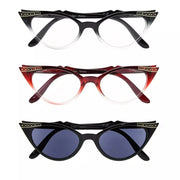 eyekeeper.com 3 Pack Cat-eye Reading Glasses Include Sunshine Readers R914 Eyeglasses