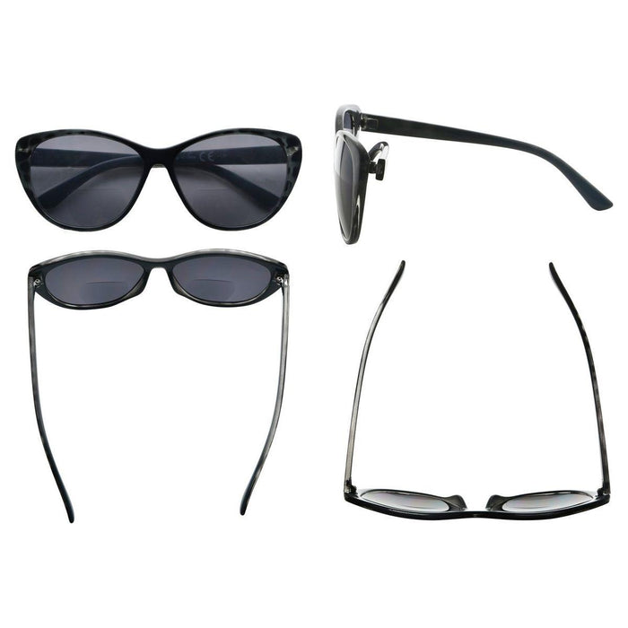 3 Pack Cat-eye Stylish Bifocal Reading Sunglasses S033