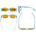 eyekeeper.com - 3 Pack Pattern Design Blue Blocking Reading Glasses DS029