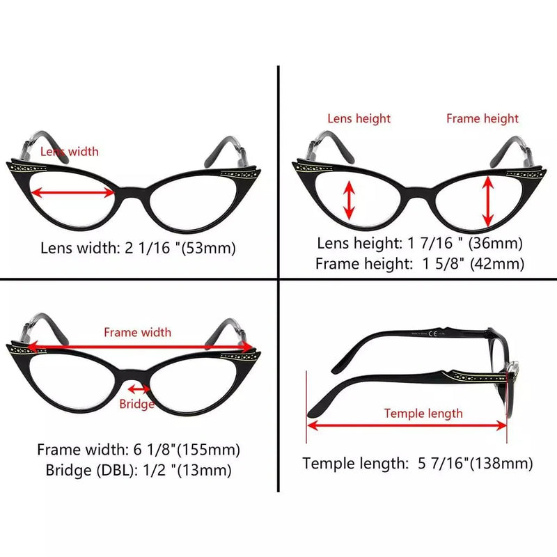 eyekeeper.com 3 Pack Chic Readers Cat-eye Reading Glasses R914 Eyeglasses