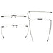 eyekeeper.com - 3 Pack Rimless Reading Glasses Foldable Readers R15081