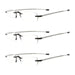 eyekeeper.com - 3 Pack Rimless Reading Glasses Foldable Readers R15081