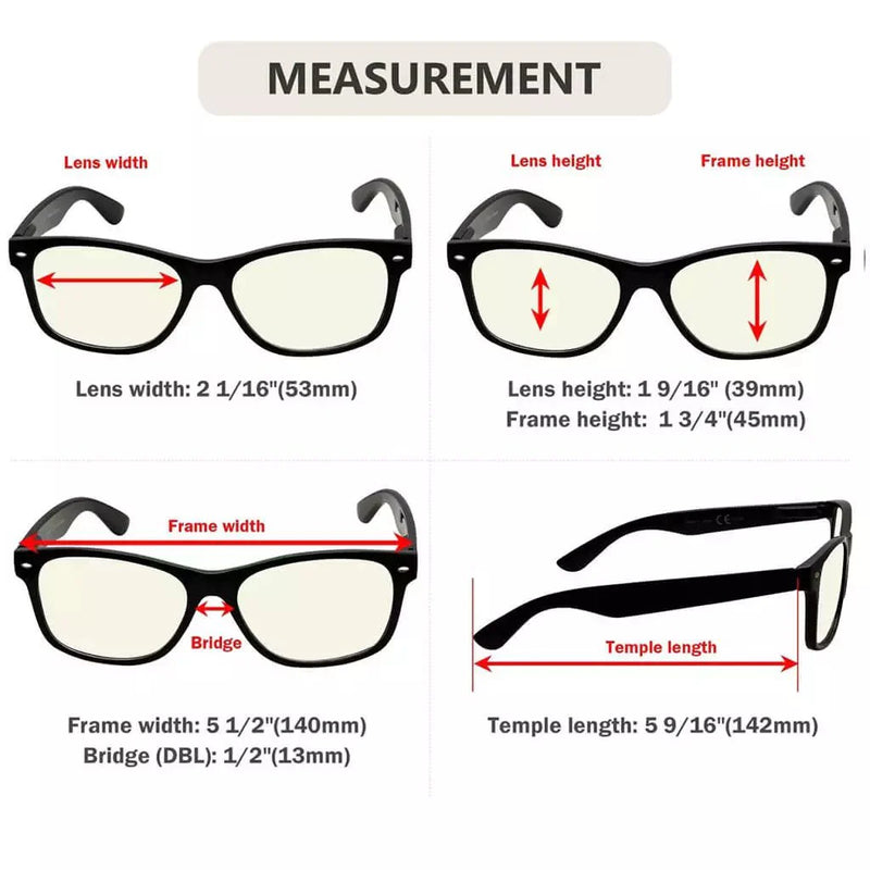 eyekeeper.com 3 Pack Classic Blue Light Filter Reading Glasses UV109 Eyeglasses