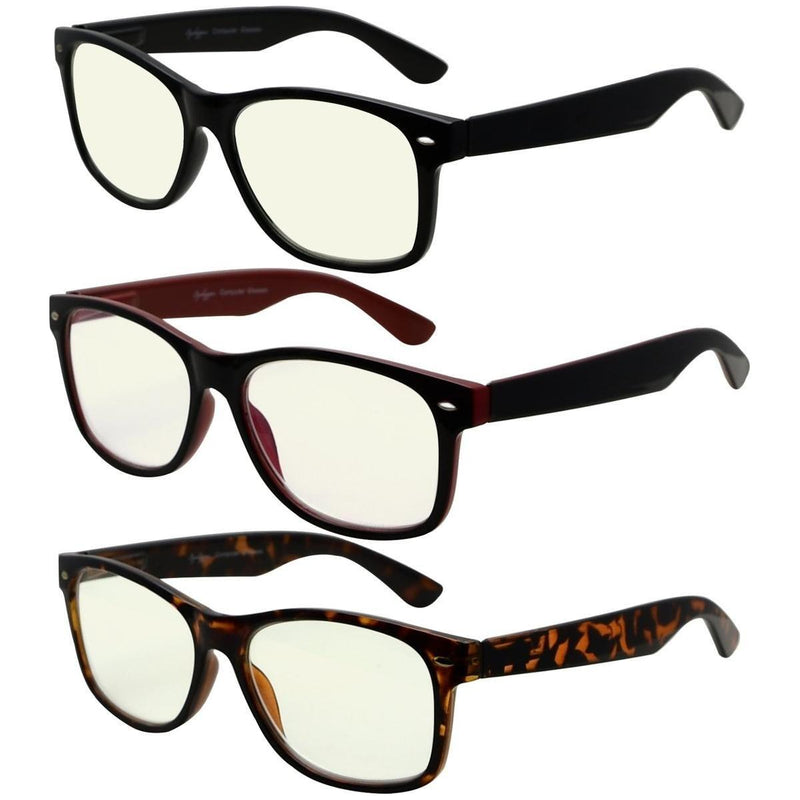 eyekeeper.com 3 Pack Classic Blue Light Filter Reading Glasses UV109 Eyeglasses