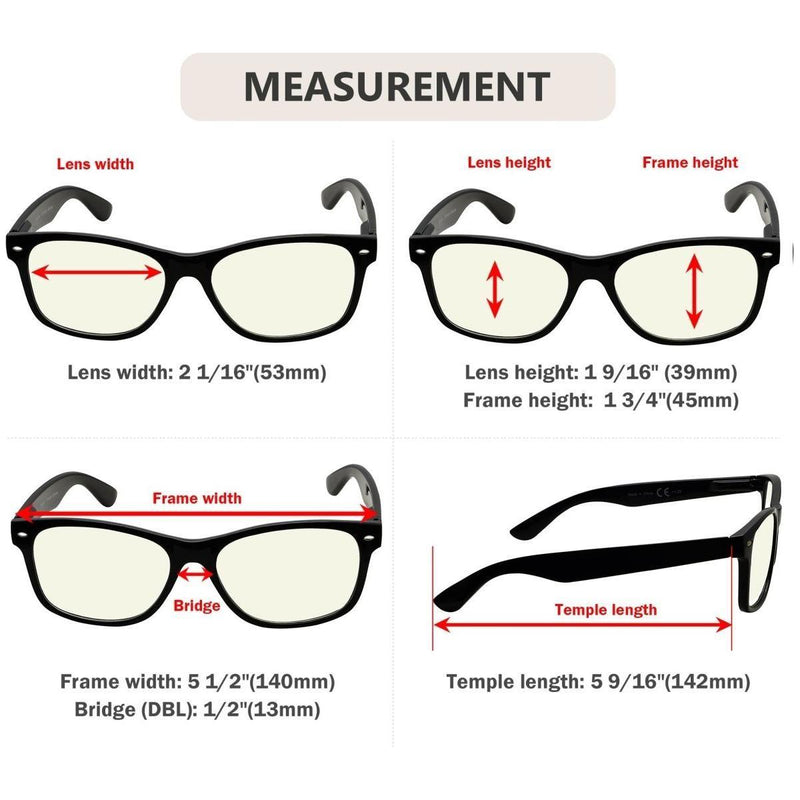 eyekeeper.com 3 Pack Classic Blue Light Filter Reading Glasses UV109 Eyeglasses