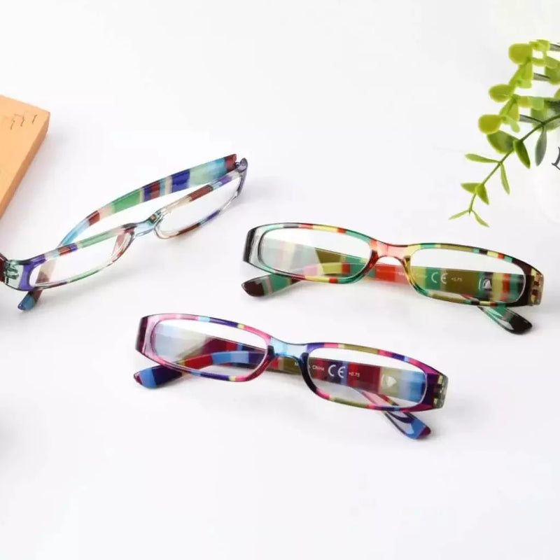 eyekeeper.com 3 Pack Classic Cute Reading Glasses Striped Pattern Readers R906 Eyeglasses