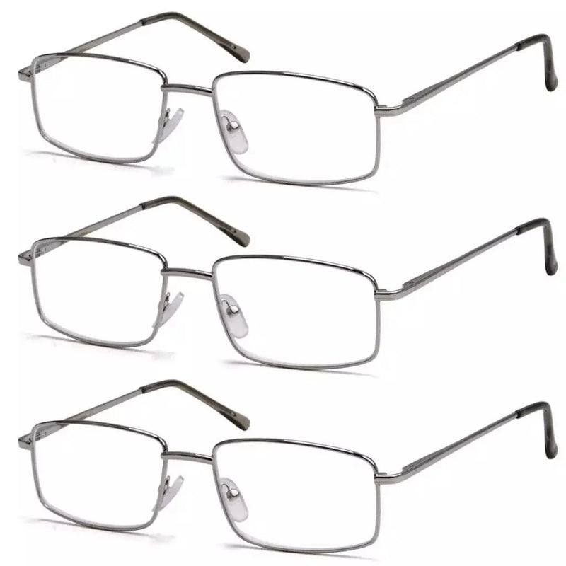 eyekeeper.com 3 Pack Classic Metal Frame Reading Glasses R15023 Eyeglasses