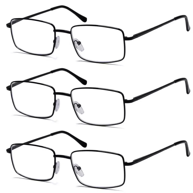eyekeeper.com 3 Pack Classic Metal Frame Reading Glasses R15023 Eyeglasses