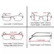 eyekeeper.com 3 Pack Classic Metal Frame Reading Glasses R15023 Eyeglasses