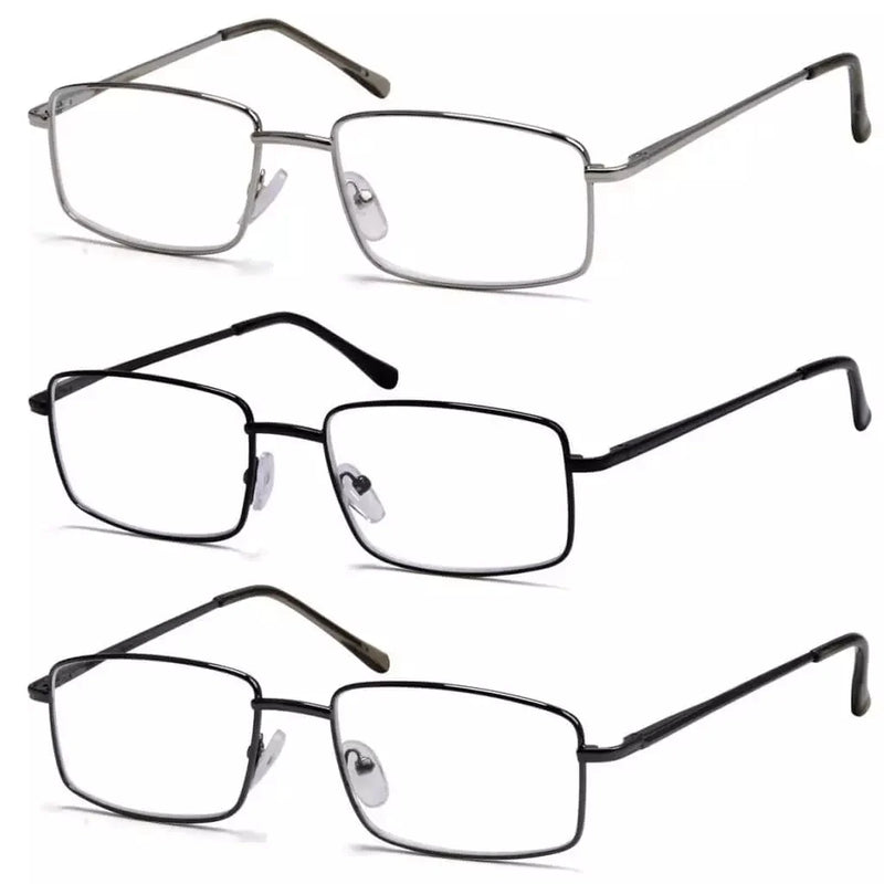 eyekeeper.com 3 Pack Classic Metal Frame Reading Glasses R15023 Eyeglasses