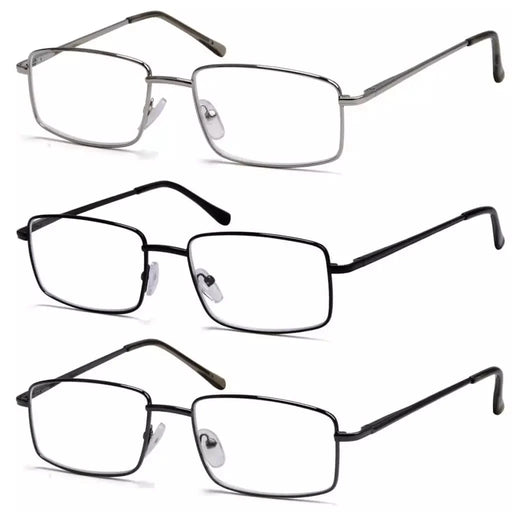 eyekeeper.com 3 Pack Classic Metal Frame Reading Glasses R15023 Eyeglasses
