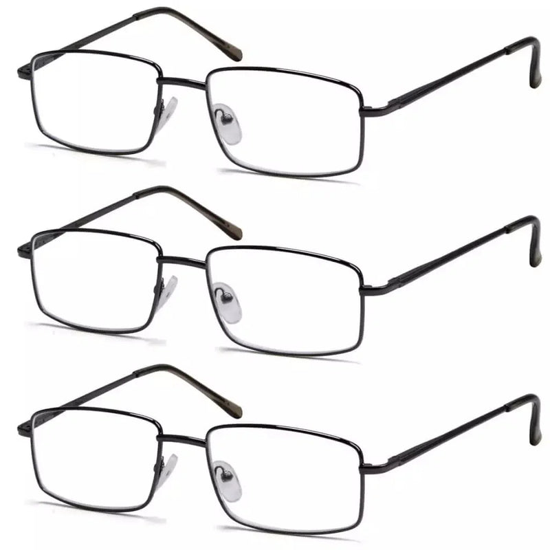 eyekeeper.com 3 Pack Classic Metal Frame Reading Glasses R15023 Eyeglasses
