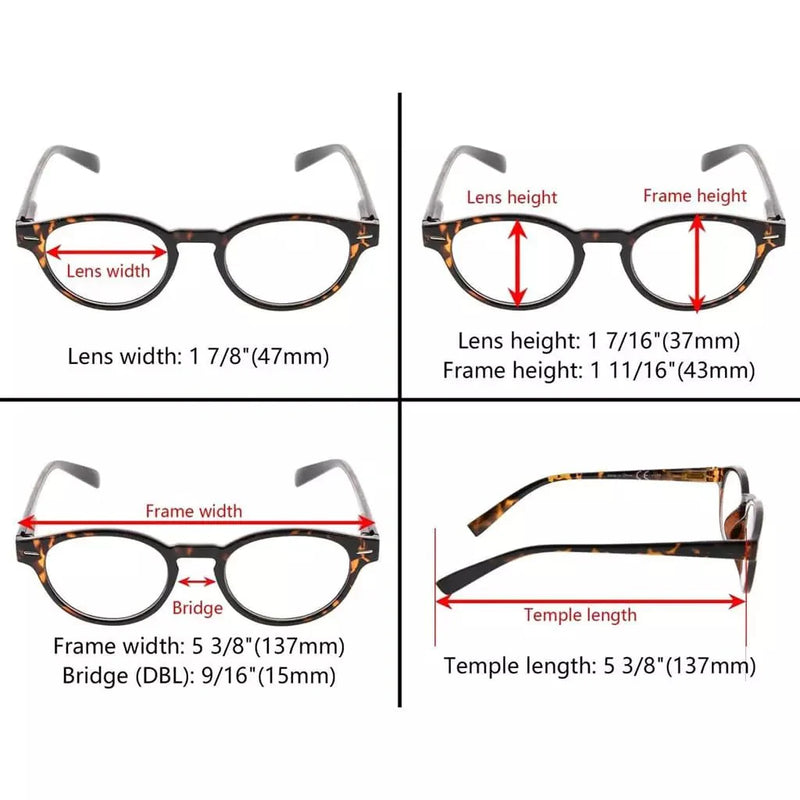 eyekeeper.com 3 Pack Classic Stylish Reading Glasses 3PKR091 Eyeglasses