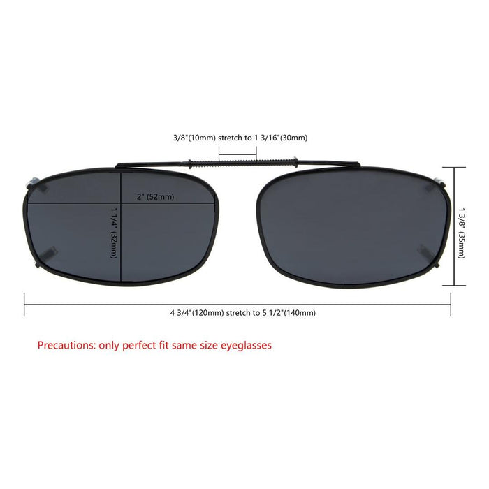 3 Pack Classic Sunglasses Clip on Polarized C62 (52MMx32MM)